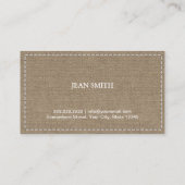 Carte De Visite Couture artisanale do-it-yourself artisanat dentel (Dos)