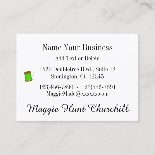 Carte De Visite Couture / Coiffure / Mode (Dos)