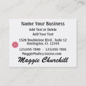 Carte De Visite Couture / Coiffure / Mode - SRF (Dos)