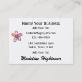 Carte De Visite Couture / Coiffure / Mode - SRF (Dos)