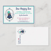 Carte De Visite Couture/Couture de la fille de l'appareil (Devant / Derrière)