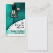 Carte De Visite Couture : Couturière, tailleur, concepteur, (Devant / Derrière)