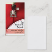 Carte De Visite Couture : Couturière, tailleur, concepteur, (Devant / Derrière)