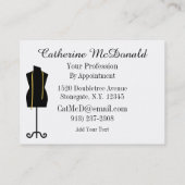 Carte De Visite Couture / Cuisine / Mode / Coiffure (Dos)