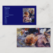 Carte De Visite Couture de la jeune femme de Renoir (Devant / Derrière)