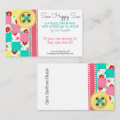 Carte De Visite Couture/Découpage (Devant / Derrière)