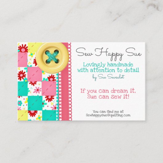 Carte De Visite Couture/Découpage (Devant)