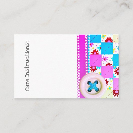 Carte De Visite Couture/Découpage (Dos)