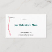 Carte De Visite Couture du stress marin (Dos)