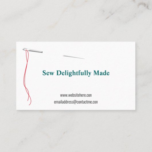 Carte De Visite Couture du stress marin (Dos)