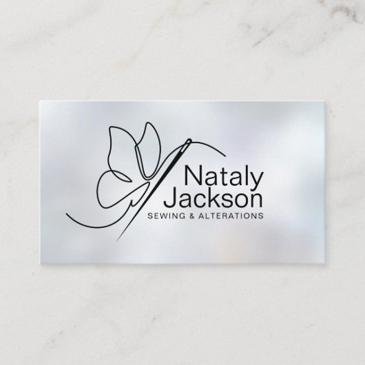 Carte De Visite Couture et modifications - Aiguille papillon (Devant)
