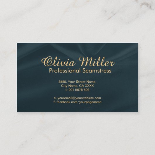 Carte De Visite Couture et modifications - Art ligne (Dos)
