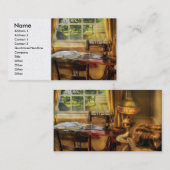 Carte De Visite Couture - machine à coudre domestique (Devant / Derrière)