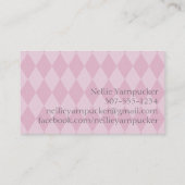 Carte De Visite Couture mignonne de crochet de tricot de laine de (Dos)