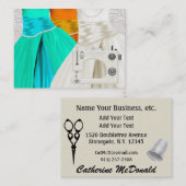 Carte De Visite Couture / Mode / Coiffeuse (Devant / Derrière)