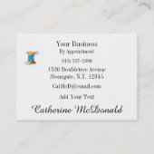 Carte De Visite Couture / Mode / Maîtrise (Dos)