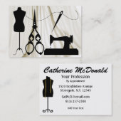 Carte De Visite Couture / Mode / Maîtrise - SRF (Devant / Derrière)