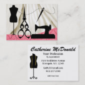 Carte De Visite Couture / Mode / Maîtrise - SRF (Devant / Derrière)