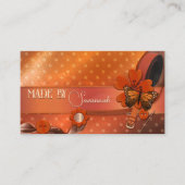 Carte De Visite Couture Patchwork Orange Artisanat (Devant)