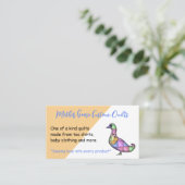 Carte De Visite Couture personnalisée de l'oie courbée (Debout devant)