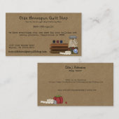 Carte De Visite Couture primitive Personnalisée Rustique (Devant / Derrière)