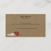 Carte De Visite Couture primitive Personnalisée Rustique (Dos)