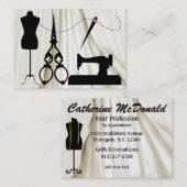 Carte De Visite Couture révisée 1A / Mode / Fauteuil (Devant / Derrière)
