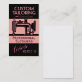 Carte De Visite Couture : Tailleur, couturière, concepteur, (Devant / Derrière)