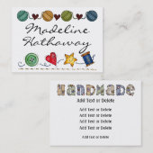 Carte De Visite Couture - Tricot - artisanal - SRF (Devant / Derrière)