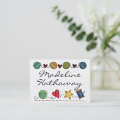 Carte De Visite Couture - Tricot - artisanal - SRF (Debout devant)