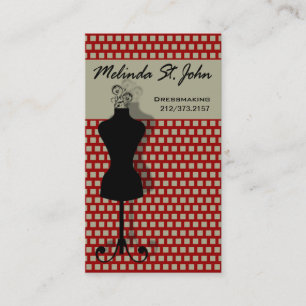 Carte De Visite Couturier de couture de mannequin de couturière