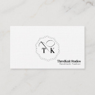 Carte De Visite Couturière Broderie Tailleur Mode Aiguille Logo