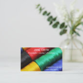 Carte De Visite Couturière, cousant, professionnel de tailleur (Debout devant)