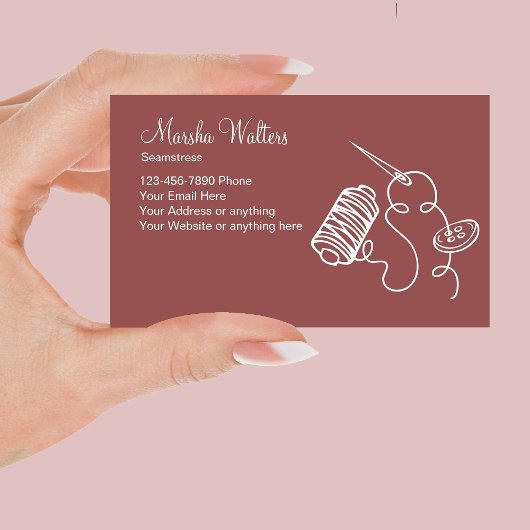 Carte De Visite Couturière de modifications simples