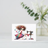Carte De Visite Couturière fantaisiste couture tailleur (Debout devant)