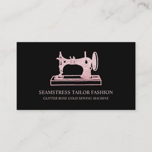 Carte De Visite Couturière Tailleur Machine à Coudre Antique (Devant)