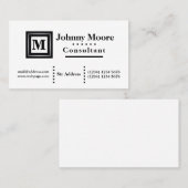 Carte De Visite Couvercle blanc minimal professionnel (Devant / Derrière)