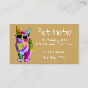 Carte De Visite Couvercle d'embarquement de l'hôtel pour animaux