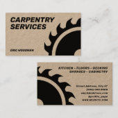 Carte De Visite Couvercle géant à scie circulaire (Devant / Derrière)