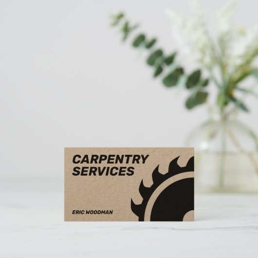 Carte De Visite Couvercle géant à scie circulaire (Debout devant)