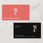 Carte De Visite Couverts de restaurant (Devant / Derrière)