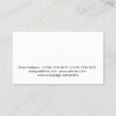 Carte De Visite Couverture animale de logo de lion fort minimal (Dos)