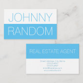 Carte De Visite Couverture audacieuse de demi de fente de ton de (Devant / Derrière)