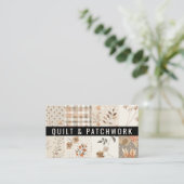 Carte De Visite Couverture beige pastel Patchwork Vêtements faits  (Debout devant)