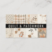Carte De Visite Couverture beige pastel Patchwork Vêtements faits  (Devant)
