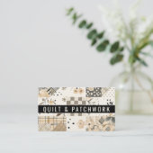Carte De Visite Couverture beige pastel Patchwork Vêtements faits (Debout devant)