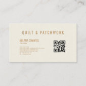 Carte De Visite Couverture beige pastel Patchwork Vêtements faits (Dos)