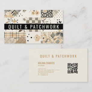 Carte De Visite Couverture beige pastel Patchwork Vêtements faits