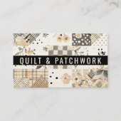 Carte De Visite Couverture beige pastel Patchwork Vêtements faits (Devant)