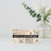 Carte De Visite Couverture beige pastel Patchwork Vêtements faits (Debout devant)